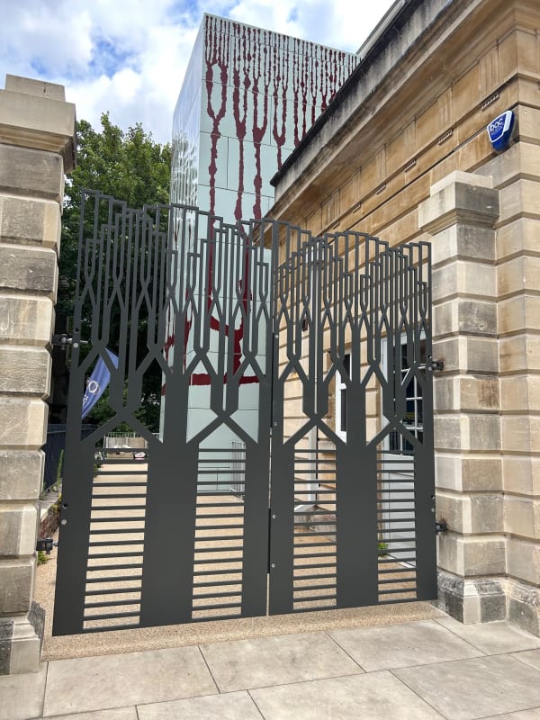 The gates outside the RWA