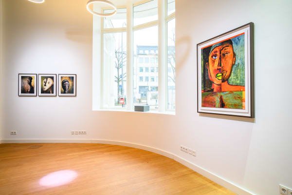 Photographys by Greg Gorman (left) and joint work by Greg Gorman and Gary Johns (right)