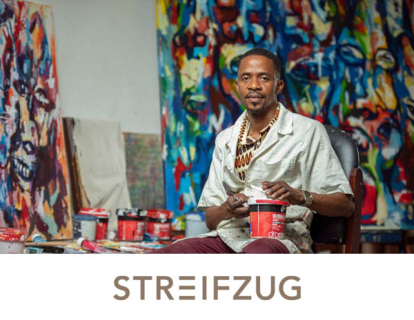 Dynamic and powerful artworks, Hamburg's Melbye-Konan Gallery presents the fascinating paintings of African art shooting star Ngoye.