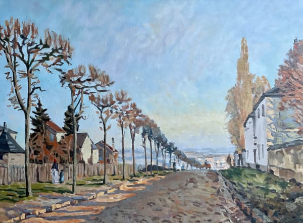 Rod Lomas, After: Alfred Sisley - View of Sevres Path, Louvececiennes 1873, 2002