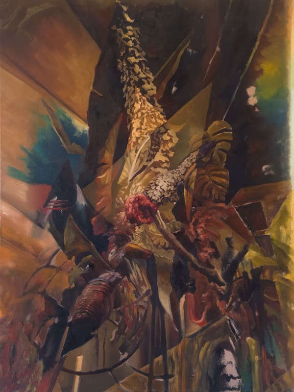 Baalzebul, 2022, Acrylic and oil on canvas, 100 x 75 cm Courtesy of Galerie Ron Mandos
