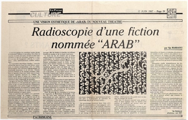 Radioscopie d'une fiction nommée "ARAB"