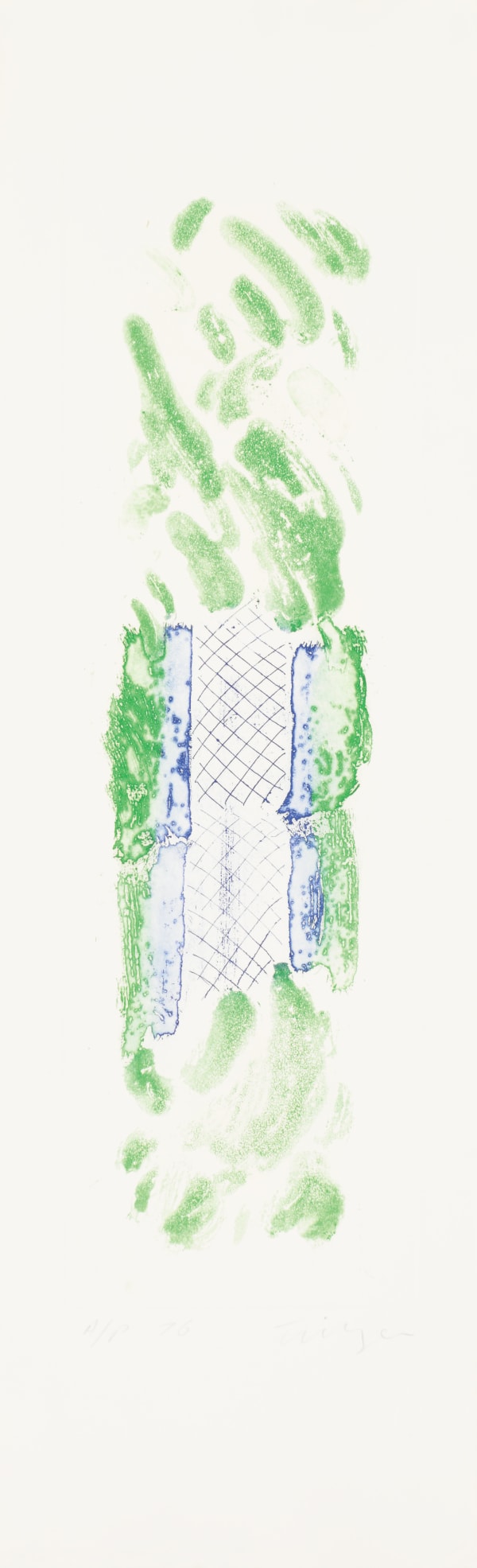 William Tillyer Reflected Vases No. V, 1977 Signed and dated in pencil (recto) Etching with aquatint on paper Paper size: 67 x 20.6 cms (26 1/2 x 8 ins) Plate size: 49.8 x 15 cm (19 1/2 x 6 in) EDITION 35 PROOFS 4 AP 1 TP PRINTER Homer Frankland Editions PUBLISHED BY Bernard Jacobson Ltd., London