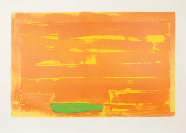 John Hoyland For John Constable, 1976 Signed, numbered, and dated '76' in pencil Lithograph with acrylic 70 x 96.5 cms (27 1/2 x 38 ins) Edition of 100 Published by Bernard Jacobson