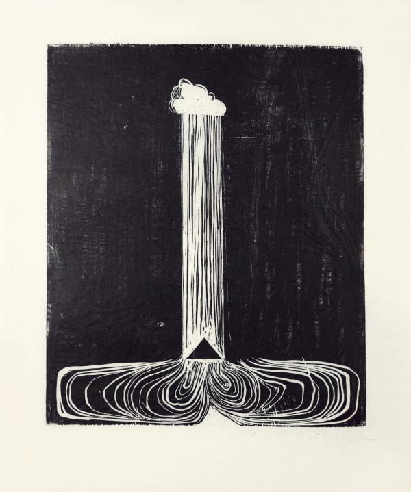 William Tillyer Rain Cloud, 1962 Signed in pencil lower right (recto) Woodcut on Japanese paper Paper size: 48 x 39.5 cms (18 7/8 x 15 1/2 ins) Image size: 36.7 x 30 cms (14 1/2 x 11 7/8 ins) EDITION Uneditioned PRINTER The Artist