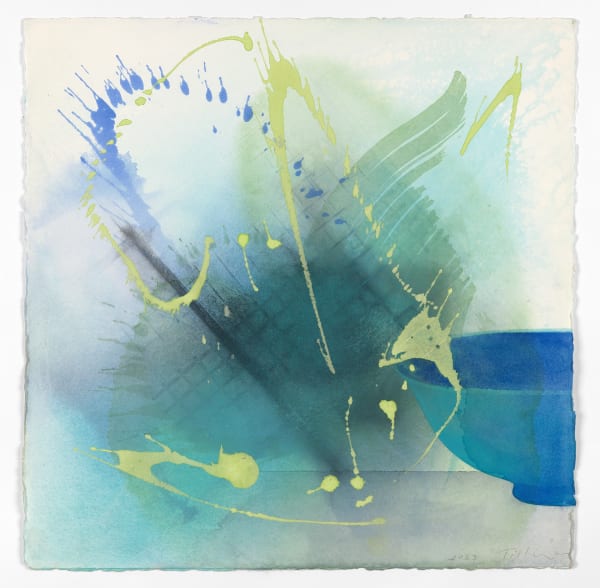 William Tillyer Study for a Constructed Painting, 2023 Watercolour and embossing on Arches paper