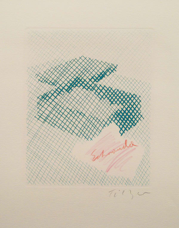 William Tillyer 'porcelain box containing schnouda', 1974 Signed in pencil lower right (recto) Etching on paper EDITION 100