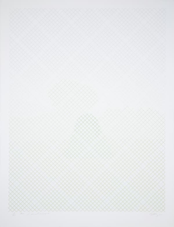 William Tillyer Landscape - A Furnished Landscape , 1974 Signed lower right, dated lower left in pencil (recto) Screenprint 7 colours on 246 lb J. Green water leaf paper Paper size : 90.3 x 68.5 cms (35 5/8 x 27 ins) Image size: 81 x 62 cms (31 3/4 x 24 3/8 ins) EDITION 90 PROOFS 5 AP 2 PP PRINTER Advanced Graphics PUBLISHED BY Bernard Jacobson Ltd., London