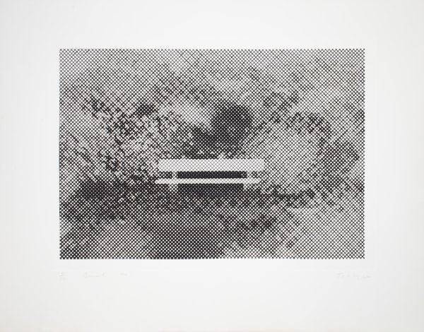 William Tillyer Bench - A Furnished Landscape (duplicate), 1974 Signed lower right, dated lower left in pencil (recto) Line etching on 246 lb J. Green water leaf paper Paper size: 68.5 x 91.4 cms (27 x 36 ins) Plate size: 70 x 49.5 ins (27 1/2 x19 1/2 ins) EDITION 90 PROOFS 5 AP 2 PP PRINTER Birgit Skiöld Print Workshop PUBLISHED BY Bernard Jacobson Ltd., London