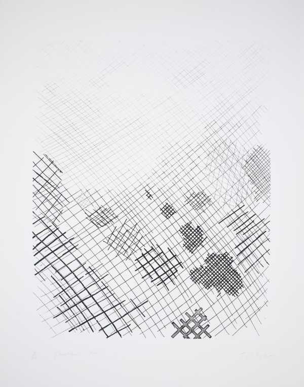 William Tillyer Garden - A Furnished Landscape (duplicate), 1974 Signed lower right, dated lower left in pencil (recto) Etching on 246 lb J. Green water leaf paper Paper size 91 x 70.5 cms (36 x 27 3/4 ins) Plate size: 74.5 x 59.5 cms ( 29 3/8 x 23 1/2 ins) EDITION 90 PROOFS 5 AP 2 PP PRINTER Birgit Skiöld Print Workshop PUBLISHED BY Bernard Jacobson Ltd., London