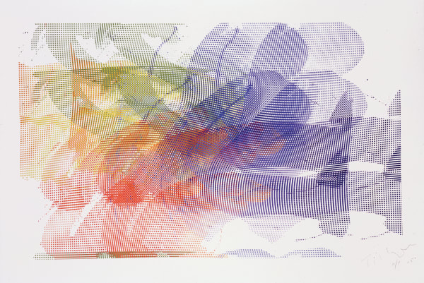 William Tillyer The Arcadian Quest Quartet : Movement 4, 2005 Signed and dated in pencil lower right (recto) Digital print on hand made paper Paper size: 102 x 154 cms (40 1/8 x 60 5/8 ins) EDITION 35 PROOFS 2 AP PRINTER Mat Sant Studio PUBLISHED BY Bernard Jacobson Ltd., London