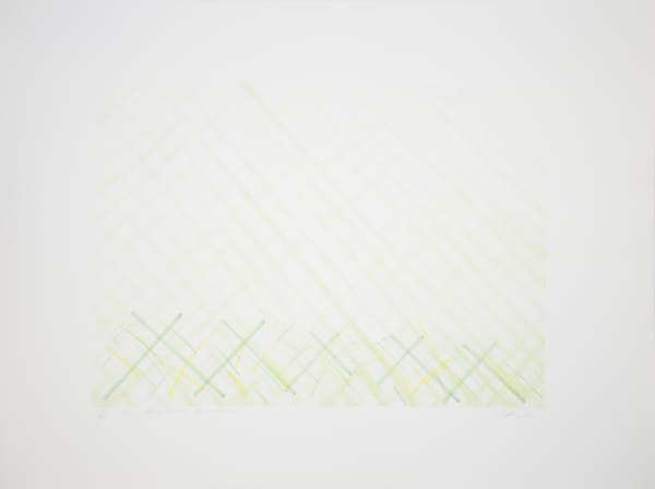 William Tillyer Anglers Quarters - A Furnished Landscape, 1974 Signed lower right, dated lower left in pencil (recto) Lithograph 5 colours on 246 lb J. Green water leaf paper Paper size: 69.5 x 91 cms (27 1/2 x 35 3/4 ins) Image size: 64.5 x 47 cms (25 3/8 x 18 1/2 ins) EDITION 90 PROOFS 5 AP 2 PP PRINTER Ian Lawson Editions PUBLISHED BY Bernard Jacobson Ltd., London