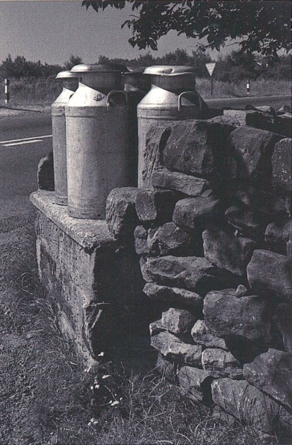 William Tillyer The Furnished Landscape - Milk Stands, 1977 Photograph 61.5 x 40.5 cms (24 1/4 x 15 15/16 ins) PRINTER The Artist