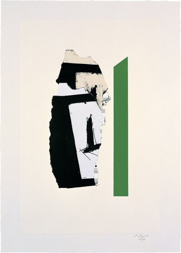 Robert Motherwell, In White With Green Stripe , 1987