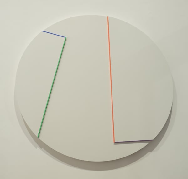 Marc Vaux OVM 2, 2018 Signed, titled, and dated (verso) Acrylic on MDF 98 x 104 x 4 cms (38 5/8 x 40 7/8 x 1 5/8 ins)