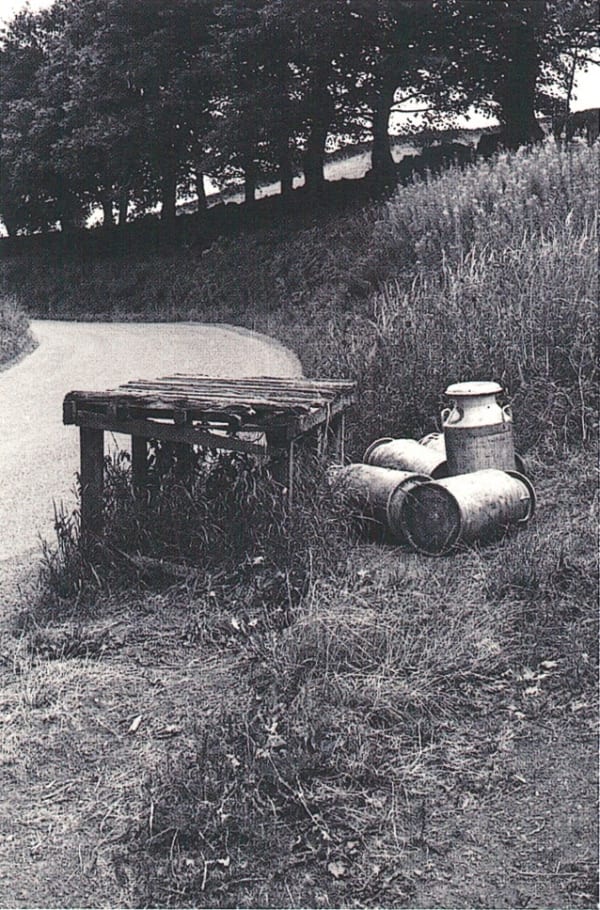 William Tillyer The Furnished Landscape - Milk Stands, 1977 Photograph 61.5 x 40.5 cms (24 1/4 x 15 15/16 ins) PRINTER The Artist