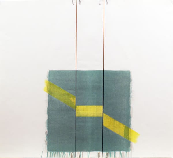 Richard Smith, Two of a Kind IIa (yellow line on green, straight), 1978