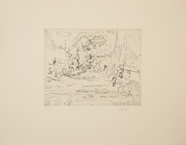 Duncan Grant For John Constable, 1976 signed and numbered Etching on paper 50.5 x 66 cms (20 x 26 ins) From the "For John Constable" portfolio Edition of 100, Set of 19 Published by Bernard Jacobson Ltd., London, 1976