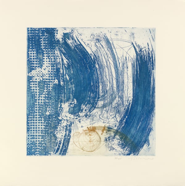 William Tillyer The Ruswarp Suite 3, 2023 Signed in pencil lower right (recto) Etching, aquatint and embossing on paper Paper size: 57.2 x 57.8 cms (22 1/2 x 22 3/4 ins) Plate size: 39.4 x 39.4 cms (15 1/2 x 15 1/2 ins) EDITION 35 PROOFS 4 AP 1 PP PRINTER Bracken Press PUBLISHED BY Bernard Jacobson Ltd., London