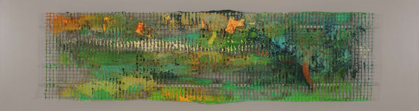 William Tillyer Roxby, 2021 Acrylic on wire mesh mounted on panel