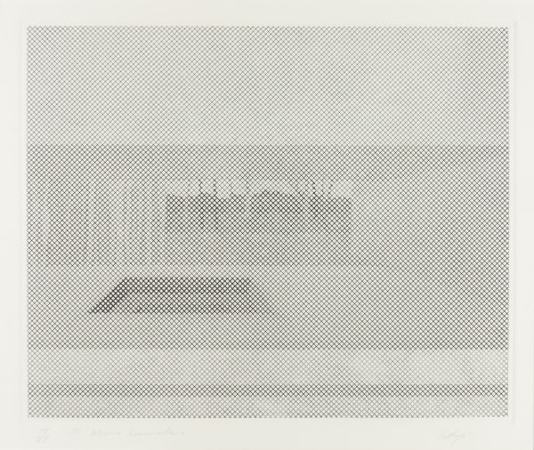 William Tillyer Mrs. Lumsden's, 1971 Signed in pencil lower right (recto) Etching on paper Paper size: 56 x 73.7 cms (22 x 29 ins) Plate size: 36 x 44 cms (14 1/4 x 17 3/8 ins) EDITION 25 PRINTER Birgit Skiöld Print Workshop PUBLISHED BY Bernard Jacobson Ltd., London