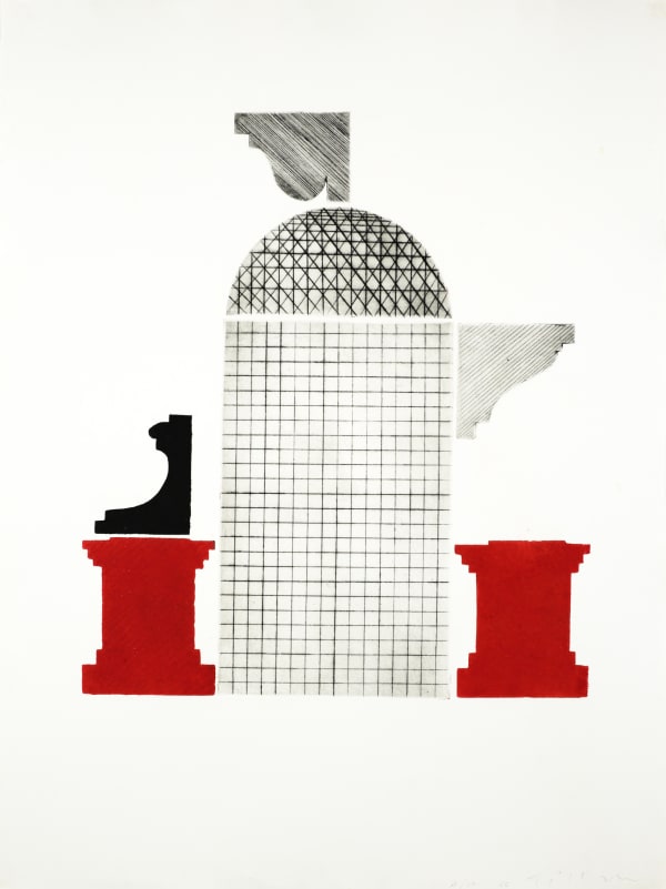 William Tillyer The Tower, 1966 Signed in pencil lower right (recto) Etching with aquatint on paper Paper size: 79 x 59 cms (31 x 23 1/4 ins) Plate size: 51.5 x 44.5 cms (20 1/4 x 17 1/2 ins) EDITION Uneditioned PRINTER The Artist