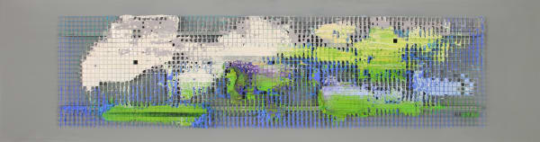 William Tillyer Westonby, 2021 Acrylic on wire mesh mounted on panel