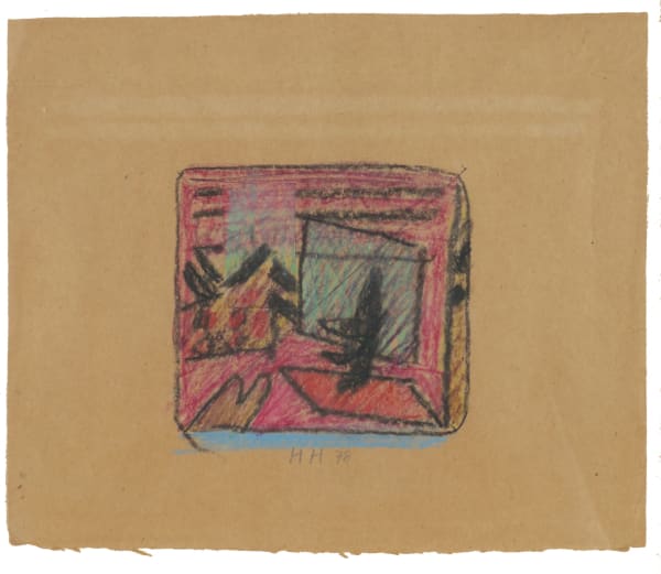 Sir Howard Hodgkin Untitled , 1978 Signed and dated 'HH 78' (recto) Crayon on paper 25 x 30.3 cms