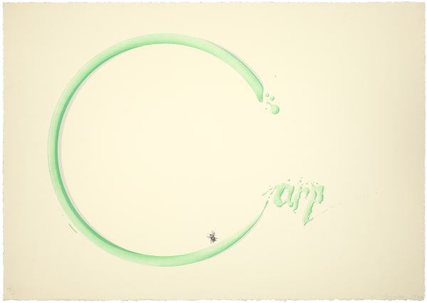 Ed Ruscha Carp with Fly, 1969 Lithograph on White Arches paper; torn and deckle edges