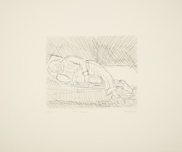 Leon Kossoff Father Asleep, 1982 Etching on paper