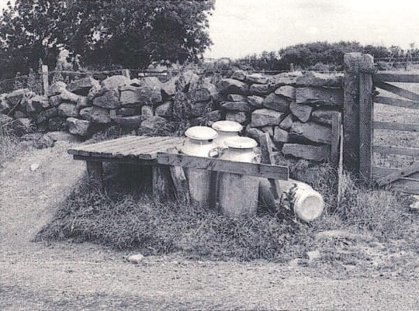 William Tillyer The Furnished Landscape - Milk Stands, 1977 Photograph 40.5 x 61.5 cms (15 15/16 x 24 1/4 ins) PRINTER The Artist