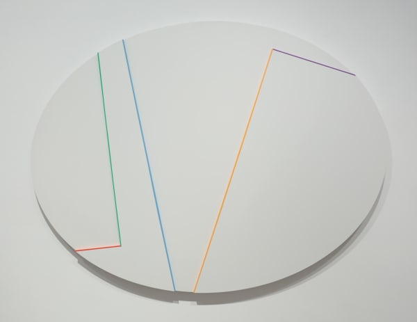 Marc Vaux OVL 1, 2018 Signed, titled, and dated (verso) Acrylic on MDF 115 x 150 x D4 cms (45 1/4 x 59 1/8 x 1 5/8 ins)