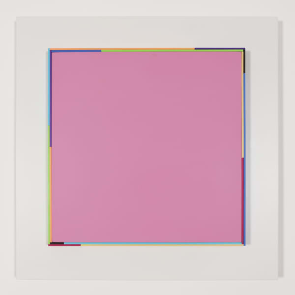 Marc Vaux Flush Pink, 2019 Signed, titled, and dated (verso) Acrylic on MDF 60 x 60 x 5.5 cms (23 5/8 x 23 5/8 x 2 1/4 ins)