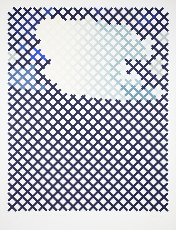 William Tillyer With Bright Cloud - A Furnished Landscape, 1974 Signed lower right, dated lower left in pencil (recto) Screenprint 12 colours on 246 lb J. Green water leaf paper Paper size: 91.4 x 68.6 cms (35 5/8 x 27 ins) Image size: 80.4 x 63 cms (31 3/8 x 24 3/4 ins) EDITION 90 PROOFS 5 AP 2 PP PRINTER Advanced Graphics PUBLISHED BY Bernard Jacobson Ltd., London