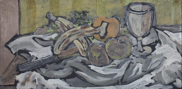 Georges Braque Couteau, bananes, pommes et verre, 1924 Oil on canvas