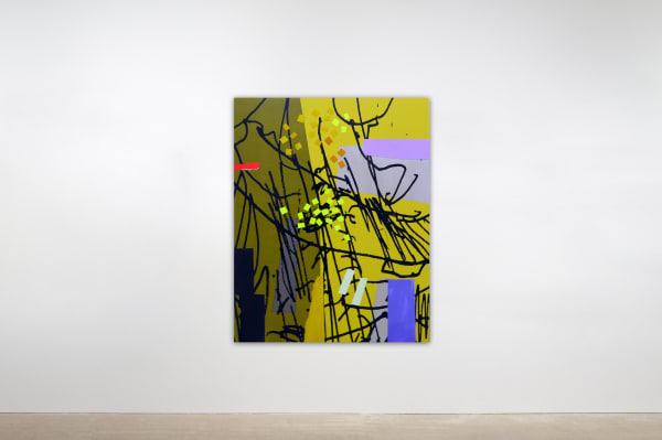 Bruce McLean Future Garden 7, 2020 Screenprint and acrylic on paper collage on plywood 152 x 122 cms (59 7/8 x 48 ins)