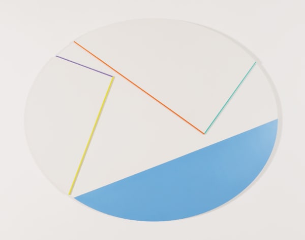 Marc Vaux OVL 2, 2018 Signed, titled, and dated (verso) Acrylic on MDF 117 x 143 x 4 cms (46 1/8 x 56 1/4 x 1 5/8 ins)