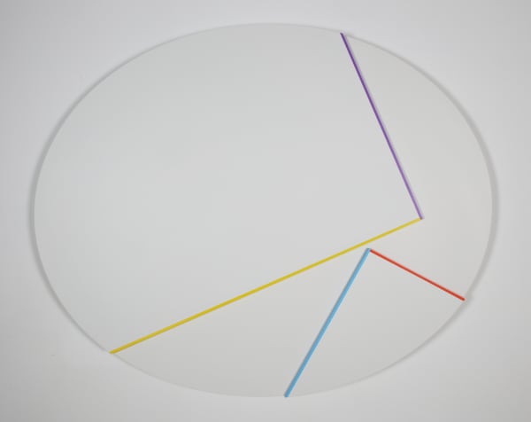 Marc Vaux OVM 1, 2018 Signed, titled, and dated (verso) Acrylic on MDF 86 x 106 x 4 cms (33 7/8 x 41 3/4 x 1 5/8 ins)