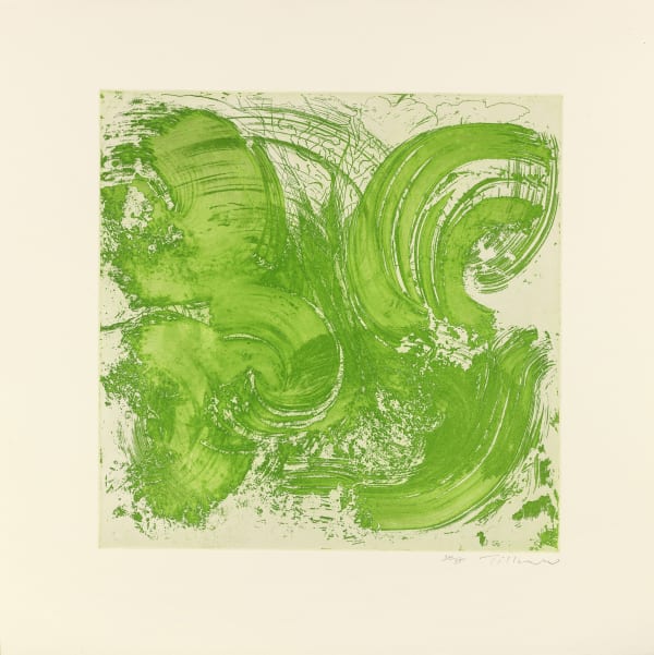 William Tillyer The Ruswarp Suite 5, 2023 Signed in pencil lower right (recto) Etching, aquatint and embossing on paper Paper size: 57.2 x 57.8 cms (22 1/2 x 22 3/4 ins) Plate size: 39.4 x 39.4 cms (15 1/2 x 15 1/2 ins) EDITION 35 PROOFS 4 AP 1 PP PRINTER Bracken Press PUBLISHED BY Bernard Jacobson Ltd., London