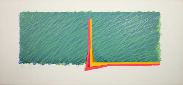 Richard Smith, Horizon III (Green, pink, yellow and ochre), 1970