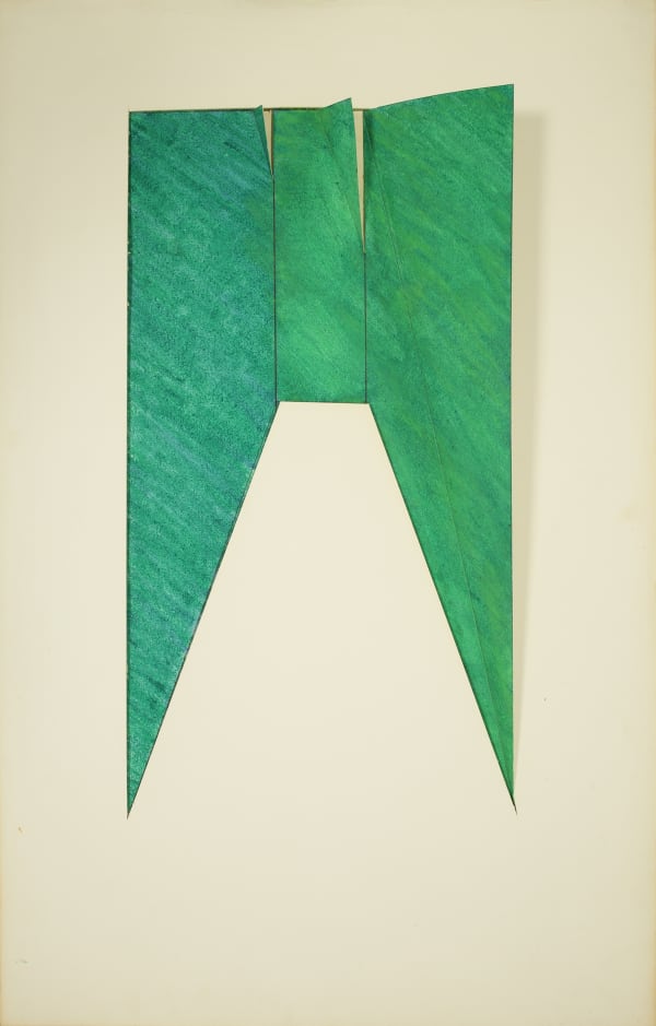 Marc Vaux Corridor, c. 1968 Pastel on shaped paper