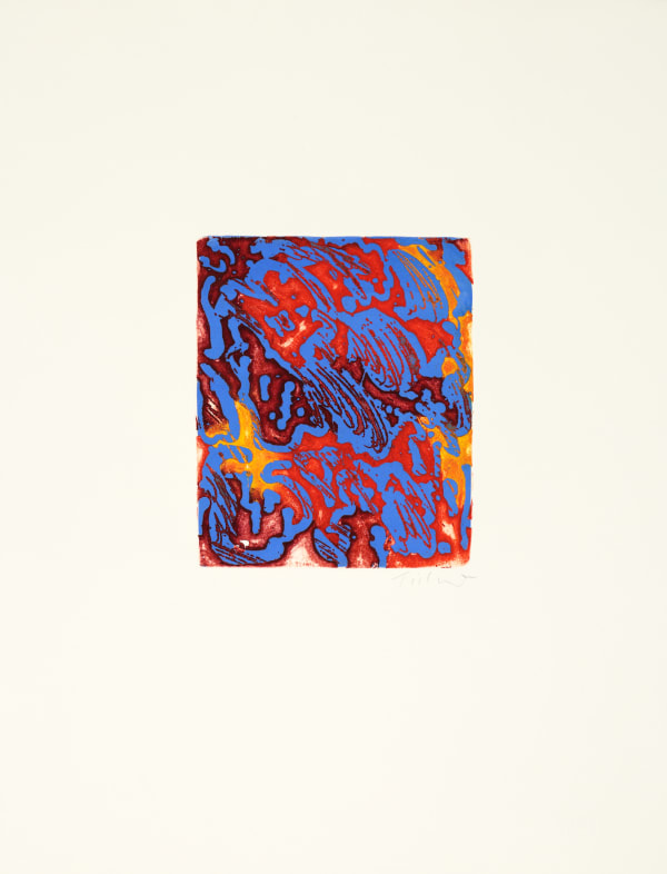 William Tillyer 'real flowers that mimicked artificial ones' - Tillandsia Lindeni 'unquestionably, as matters stand today the only true artists are the horticulturalists.', 1974/2018 Signed in pencil lower right (recto) Relief and intaglio printing on 250 gsm Velin Arches Blanc paper Paper size: 65 x 50.5 cms (25 5/8 x 19 7/8 ins) Plate size: 24.2 x 20.5 cms (9 1/2 x 8 ins) EDITION 25 PROOFS 4AP 1PP PRINTER Clifton Editions PUBLISHED BY Bernard Jacobson Ltd., London, 2018