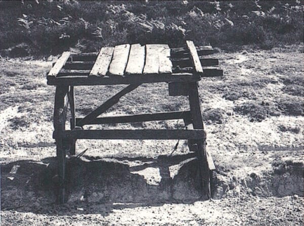 William Tillyer The Furnished Landscape - Milk Stands, 1977 Photograph 40.5 x 61.5 cms (15 15/16 x 24 1/4 ins) PRINTER The Artist