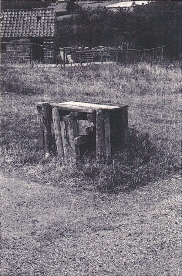 William Tillyer The Furnished Landscape - Milk Stands, 1977 Photograph 61.5 x 40.5 cms (24 1/4 x 15 15/16 ins) PRINTER The Artist