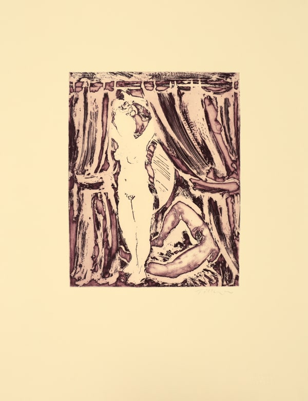 William Tillyer The Crimson Cubicles - 'a series of crimson rooms decorated with circular mirrors', 1974/2018 Signed in pencil lower right (recto) Drawings on copper plate on 250 gsm Velin Arches Crème paper Paper size: 66 x 50.7 cms (26 x 20 ins) Image size: 34.7 x 27.3 cms (13 5/8 x 10 3/4 ins) EDITION 25 PROOFS 4AP 1PP PRINTER Clifton Editions PUBLISHED BY Bernard Jacobson Ltd., London, 2018