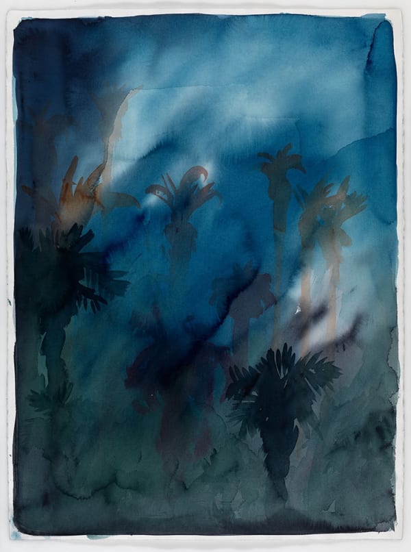 William Tillyer Palm Trees Near Antibes 1 - The European Grand Tour, 1983 Watercolour on paper