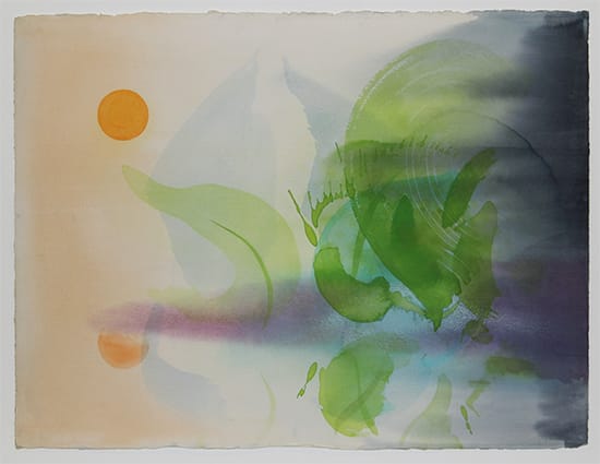 William Tillyer The Watering Place, 2013 Watercolour on Arches paper 57.2 x 76.8 cms (22 1/2 x 30 1/4 ins)