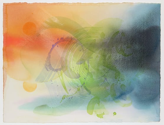 William Tillyer The Watering Place 5, 2013 Watercolour on Arches paper 57.2 x 76.8 cms (22 1/2 x 30 1/4 ins)