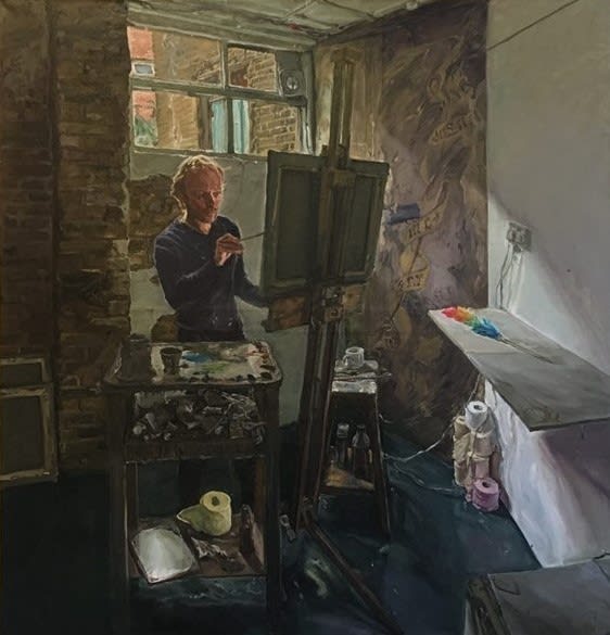 James Lloyd, Self-Portrait in Studio