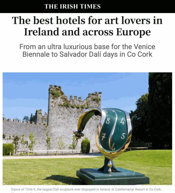 The best hotels for art lovers in Ireland and across Europe